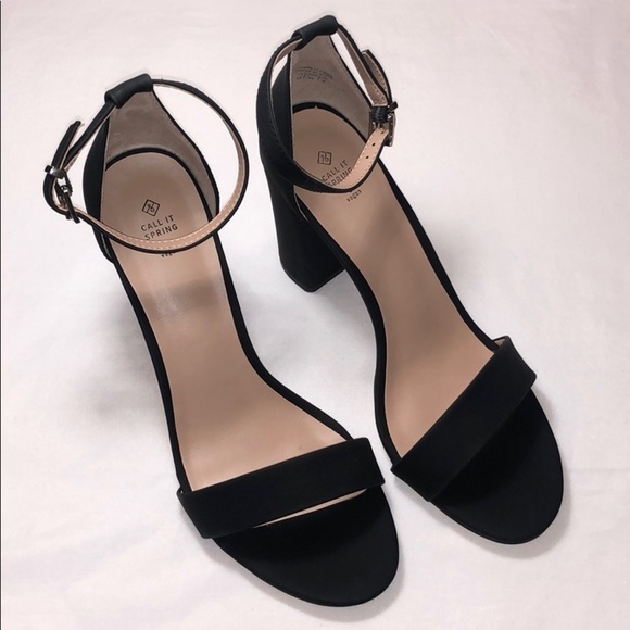 New Women's Black Open Toe Heeled Sandals Size 10 - Picture 6 of 15